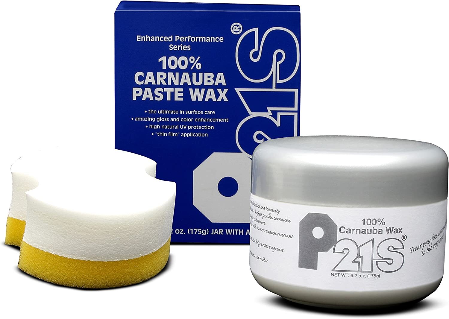 P21S 100% Carnauba Paste Wax 12701W 6.2oz with Applicator