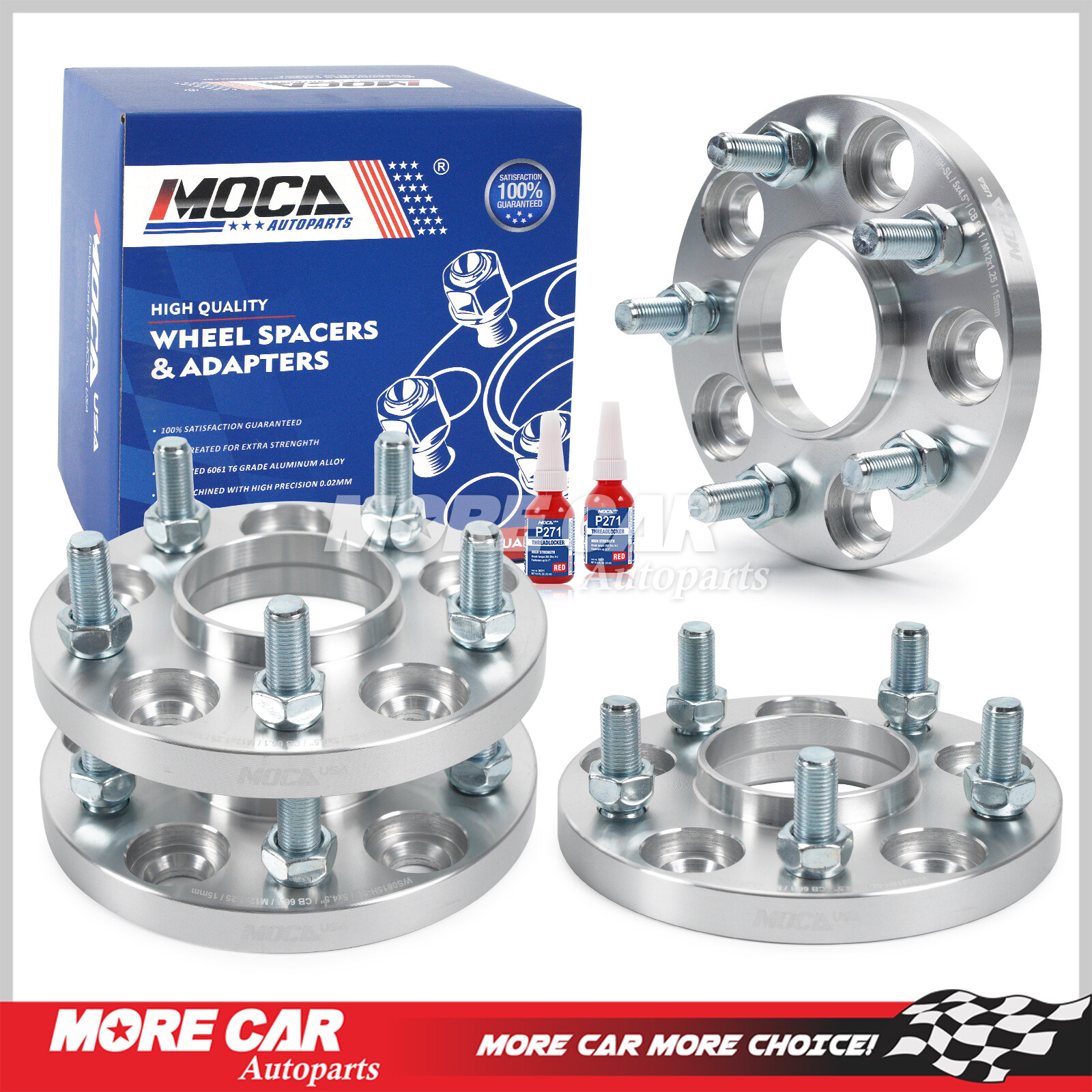 4PC 15mm Hubcentric Wheel Spacer 5×114.3 for Nissan Infiniti 66.1mm M12x1.25