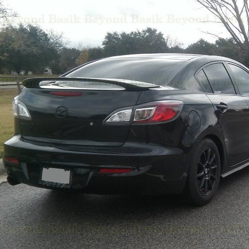 2013 2012 2011 2010 Mazda 3 Sedan GLOSS BLACK Factory Style Spoiler Wing