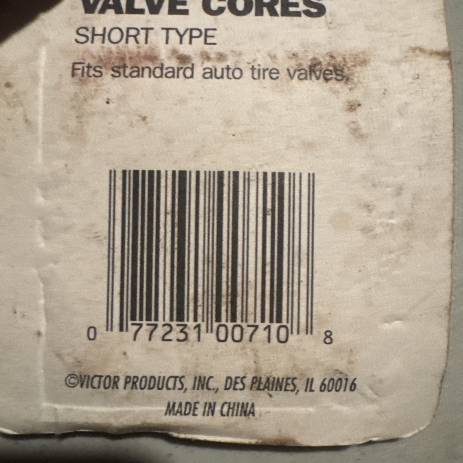 Victor Short Type Valve Cores (specifically part number 22-5-00710-8 New NOS