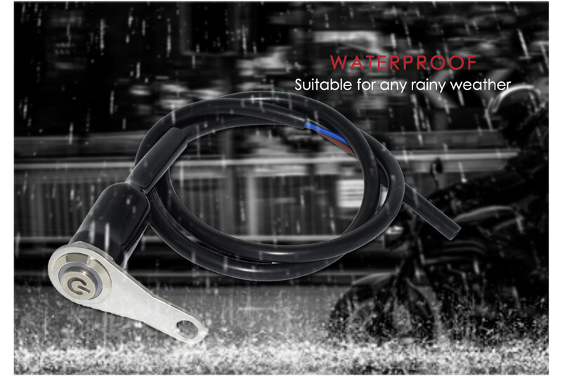 Black LED Motorcycle Switch ON+OFF Handlebar Mount Push Button 12V Work Light