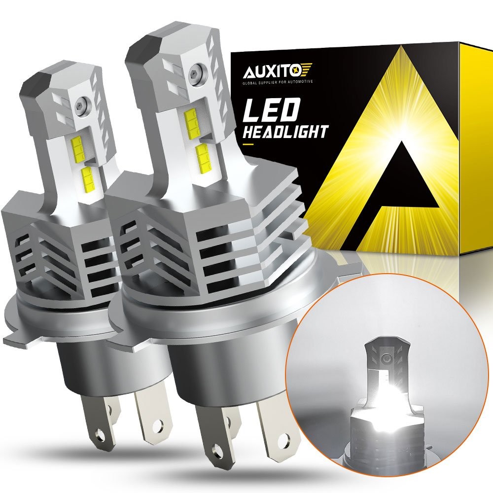 AUXITO 2X 24000LM 240W Sides 2 LED Headlight 9003 H4 High/Low Beams 6000K Bulbs