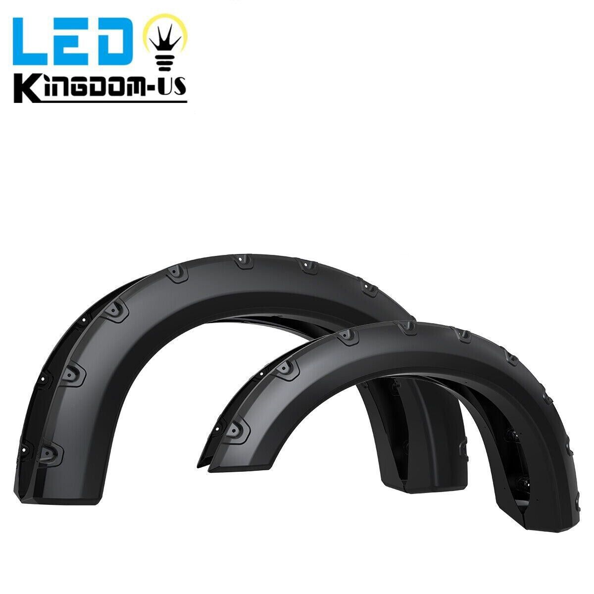 4PC Fender Flares for 08-10 Ford F-250 F-350 Super Duty Pocket Rivet Style Black