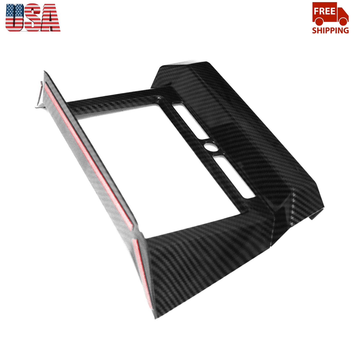 1X Carbon Central Control Navigation Panel Frame Cover For Polaris RZR PRO 2020+