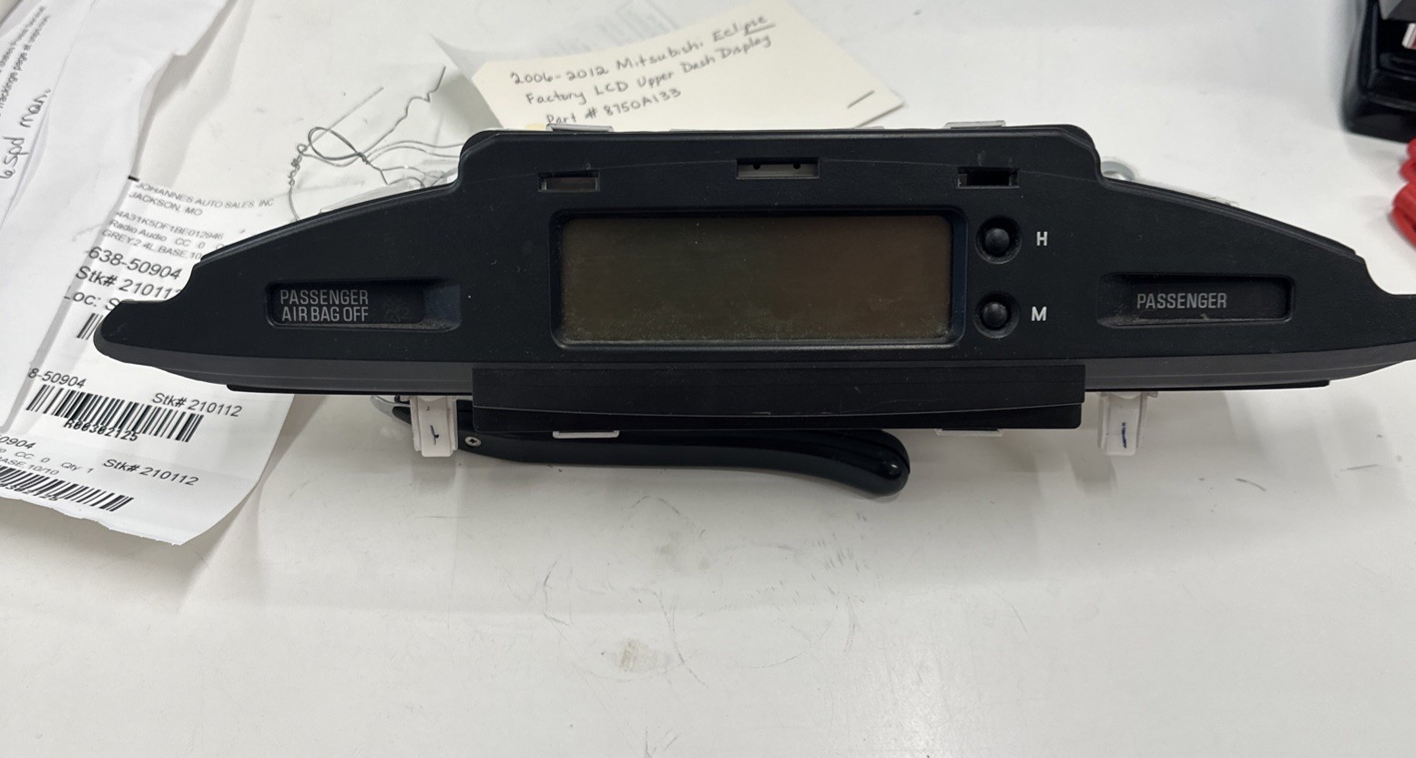2011 MITSUBISHI ECLIPSE UPPER DASH DISPLAY SCREEN, 08-12 W/O TEMP/COMPASS,302125
