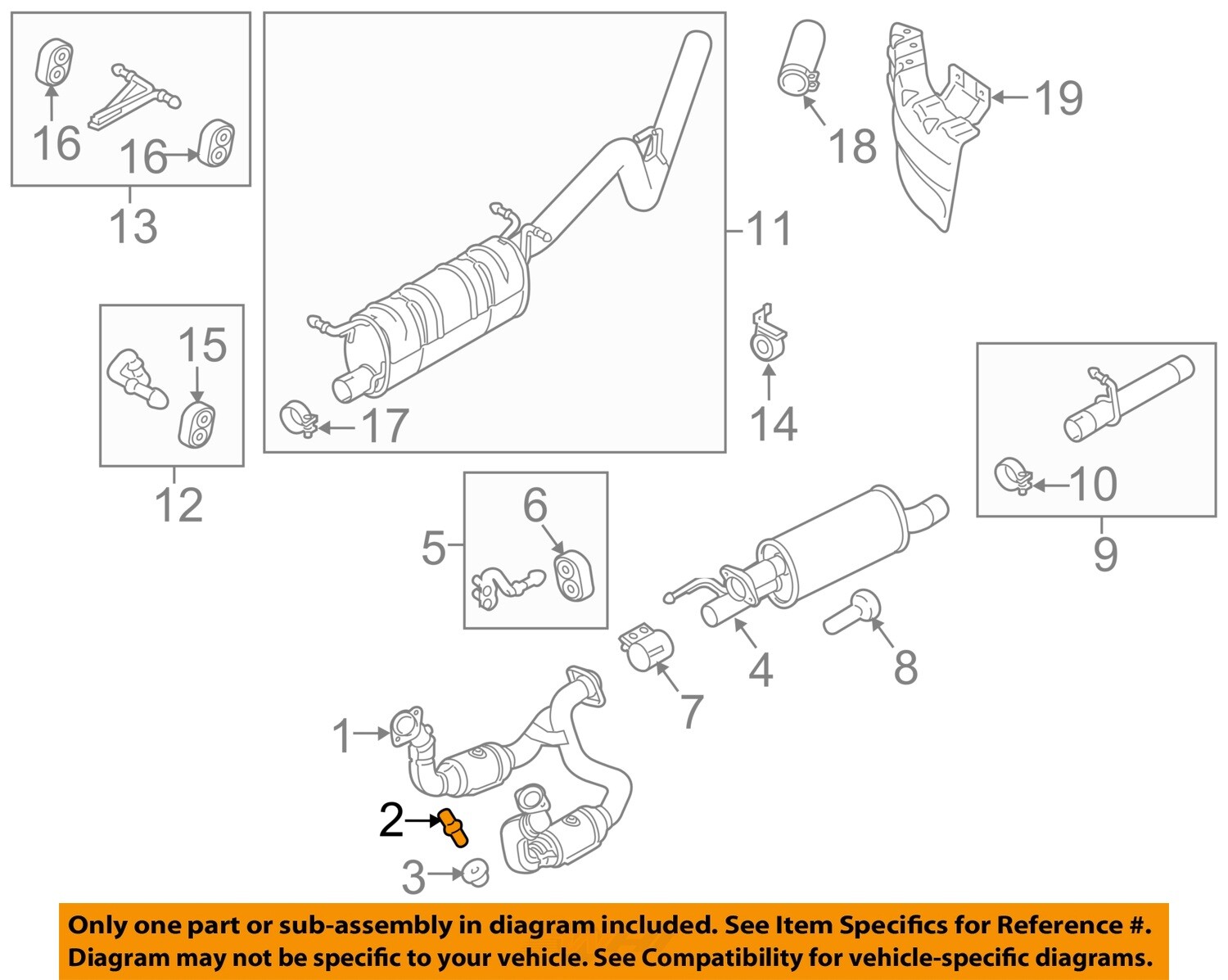 FORD OEM 05-23 E-350 Super Duty-Catalytic Cnvrtr Stud W707753S900