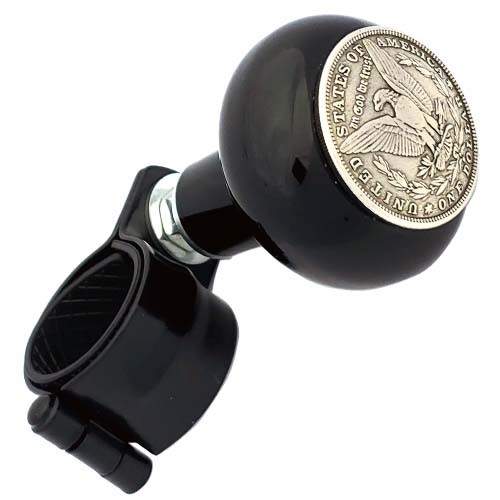Black Steering Wheel Suicide Spinner Power Handle Knob Car & Truck Eagle Dollar