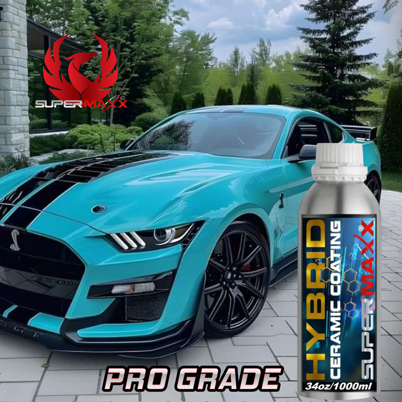 SPERMAXX CERAMIC CAR COATING 2K HYBRID ‘TRICURE POLYSILAZANE’ HIGH GLOSS – “KIT