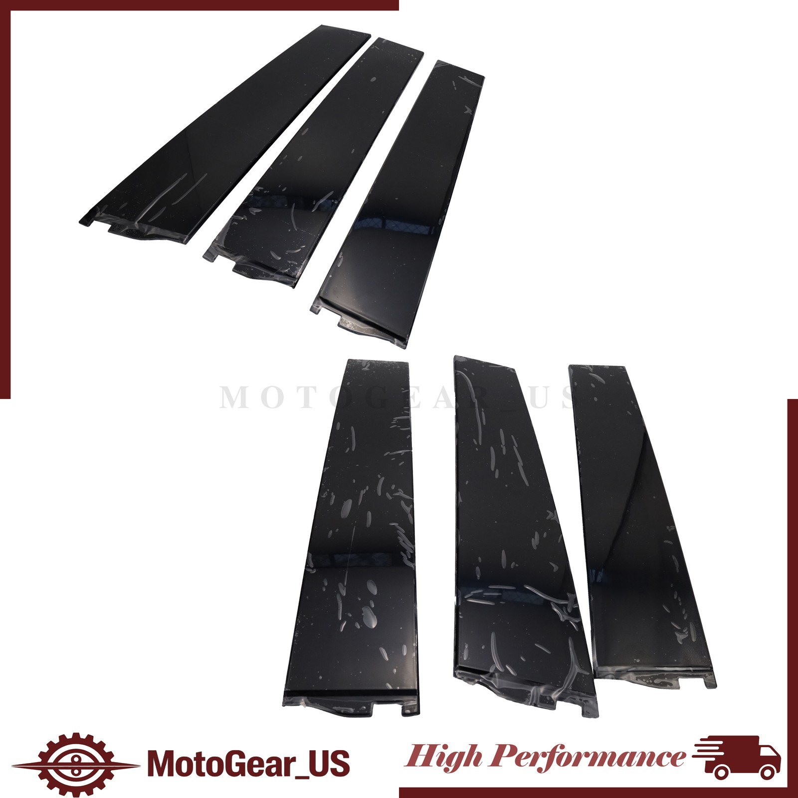6PCS Door Pillar Molding Applique Set Fits 2015-2018 Chevrolet Tahoe GMC Yukon
