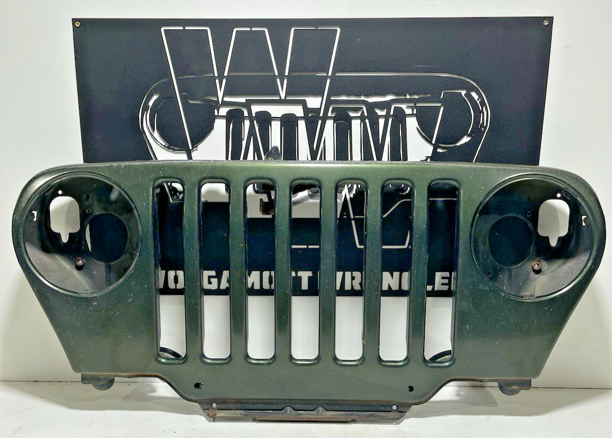 97 ONLY Jeep TJ Wrangler Moss Green PJN Front Grille Panel ONLY OEM CC