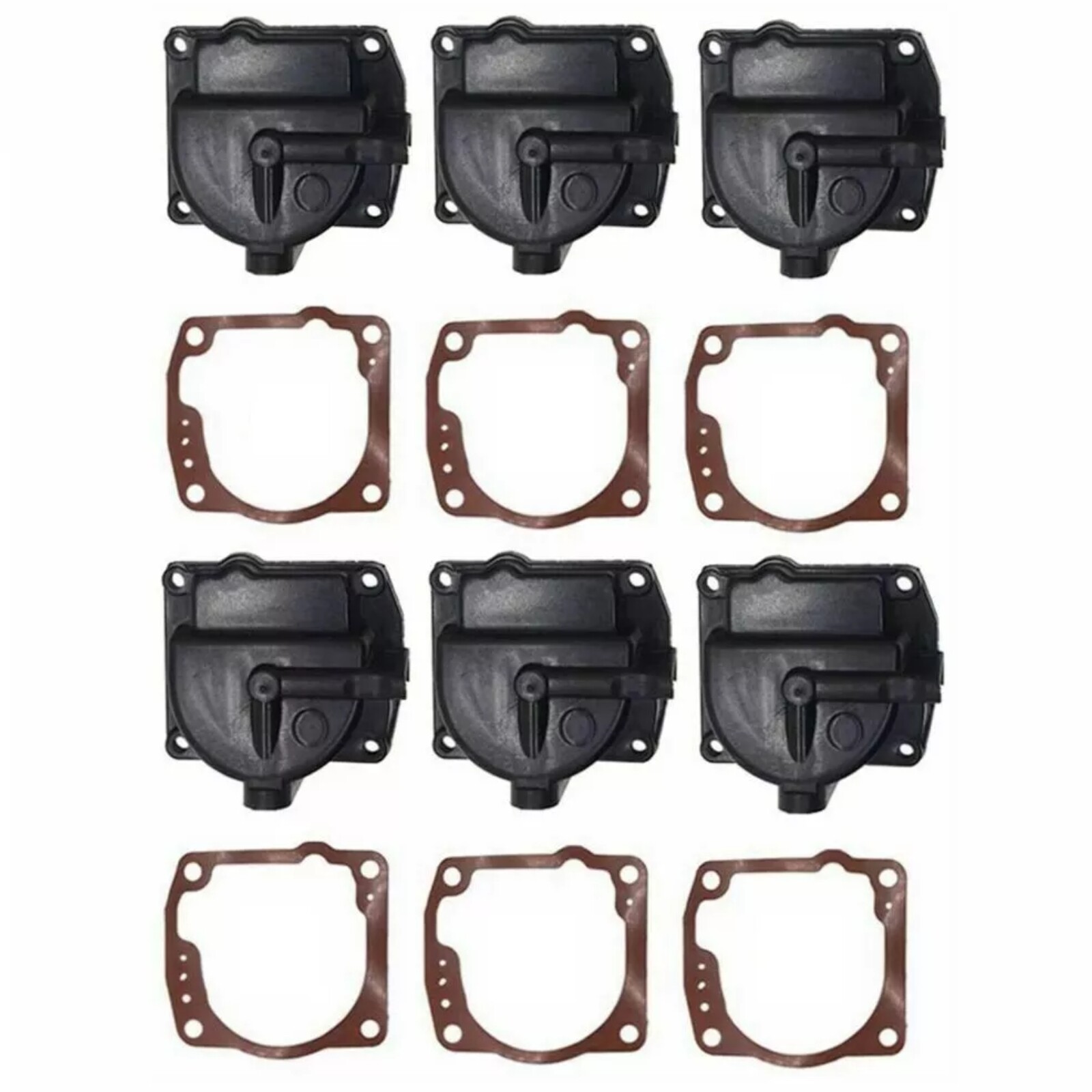 For Johnson Evinrude Carburetor Float Bowl Chamber 0433000 766418 w/Gasket 6Pcs