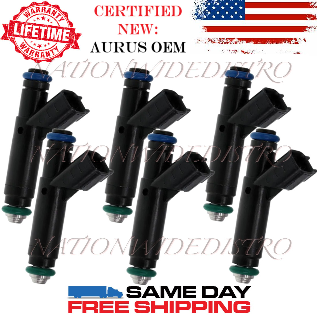 6x OEM NEW AURUS Fuel Injectors for 99-04 Ford Mustang Windstar 3.8L V6 XF2E-C4B