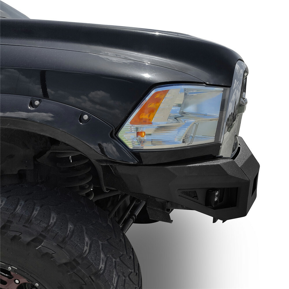 Hooke Road Front Bumper For 2010-2018 Dodge Ram 2500 3500 w/Skid Plate + Lights