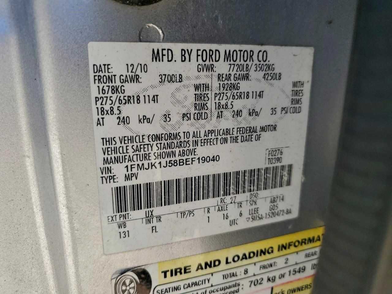Engine ECM Electronic Control Module ID 9U7A-AB Fits 09-14 EXPEDITION 436084