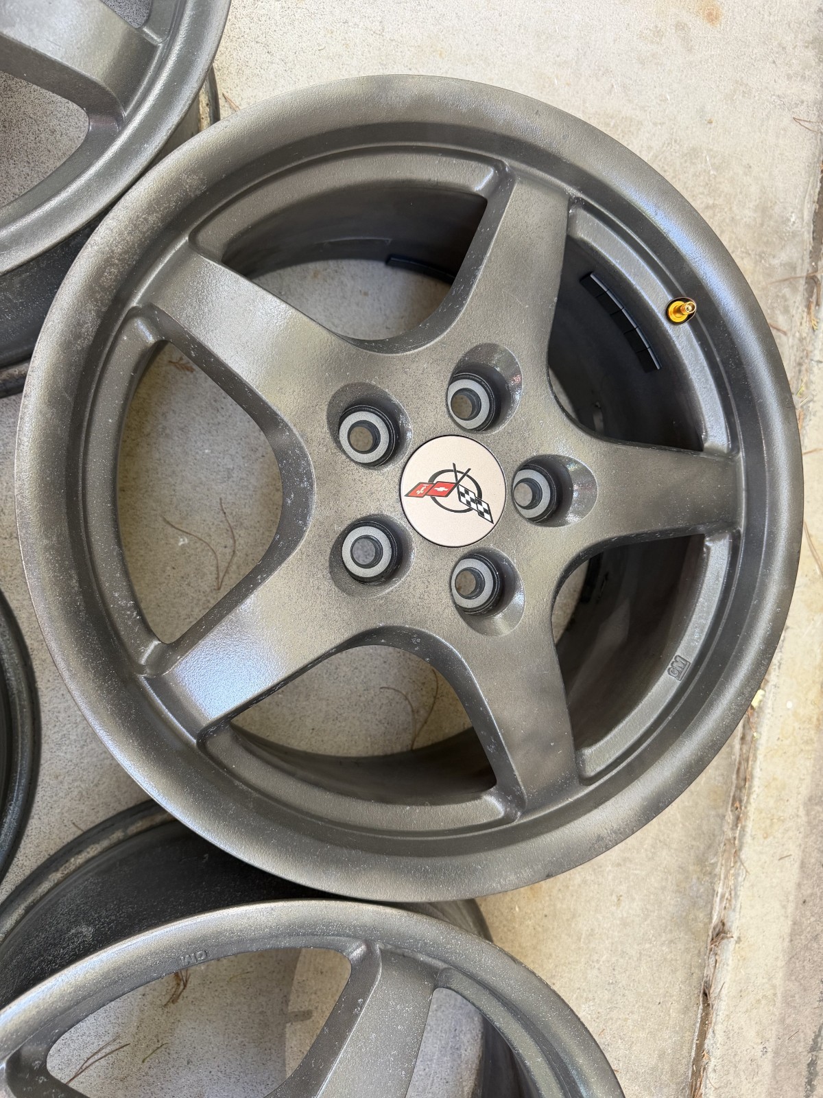 1998-2004 -Four (4) C5 Corvette 17X8.5 Magnesium Wheels For Square Setup 17Lb Ea