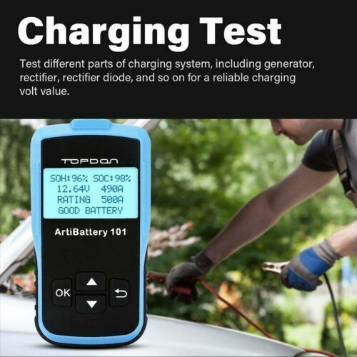 TOPDON AB101 Digital Battery Analyzer 12V Car Battery Load Tester CCA100~2000