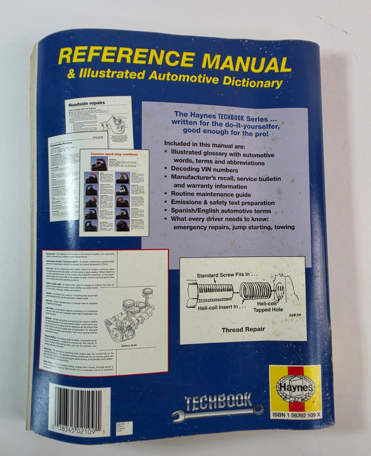 Haynes TECHBOOK Automotive Reference Manual & Illustrated Dictionary 10430/2109