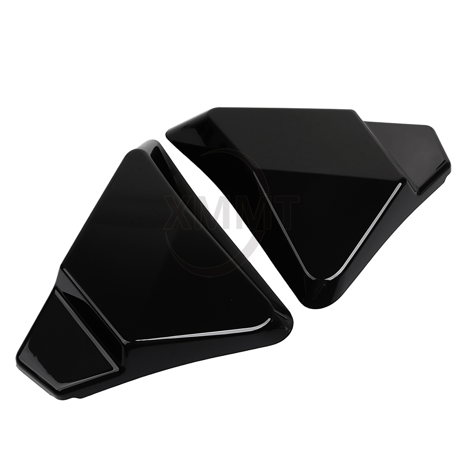 Vivid Black Side Covers Panel For Harley Touring Electra Glide Road King 97-07