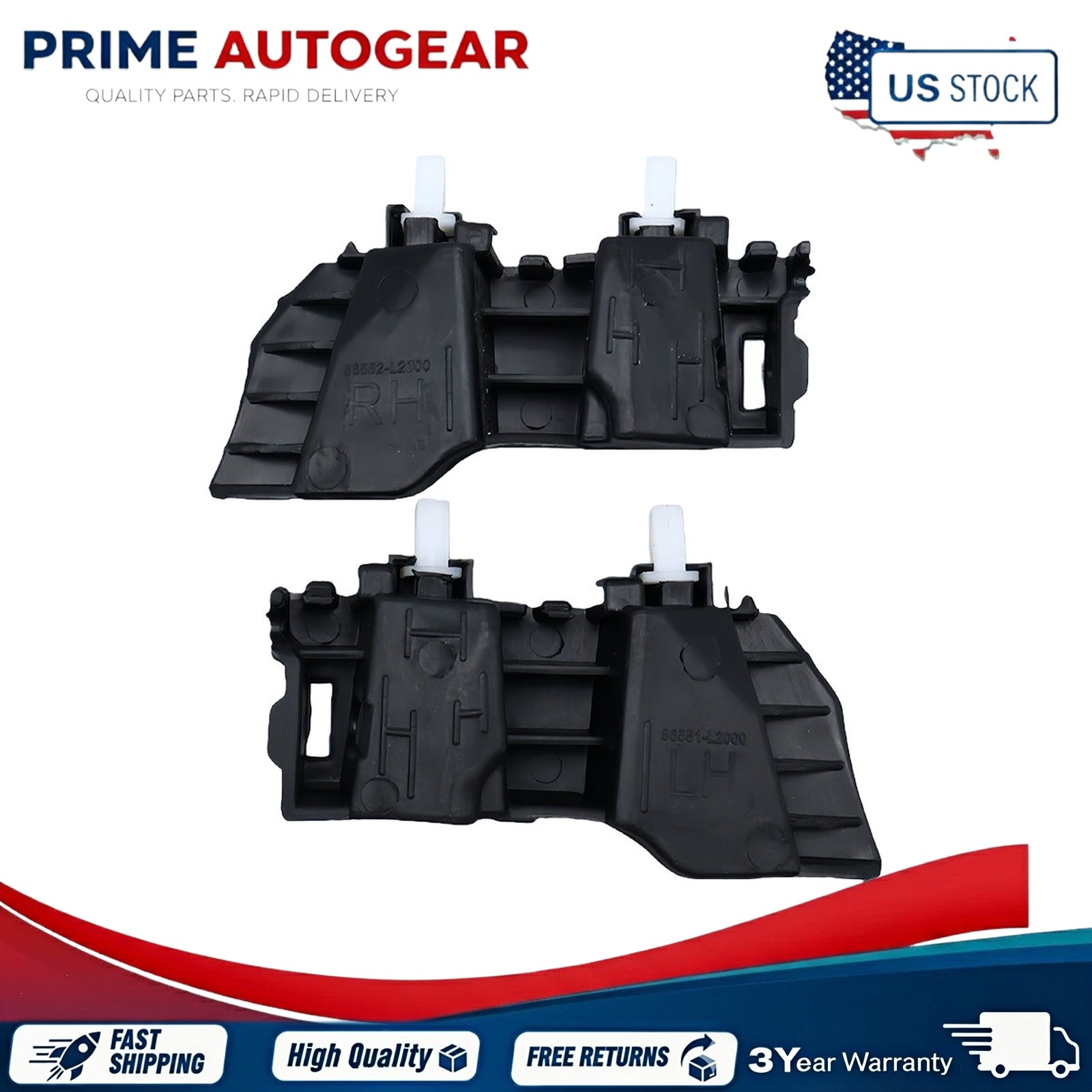 Front Bumper Bracket Left Right Side Fit For 2021-2024 Kia K5 Sedan – 4Door 5P