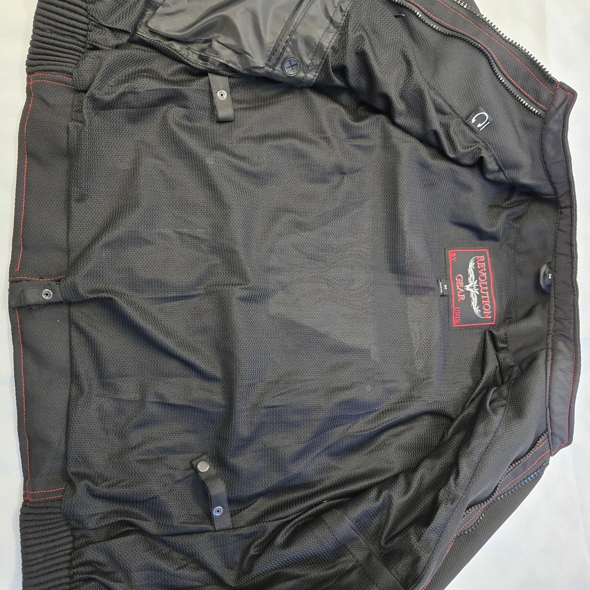 Revolution Gear Black Red Rose Embroidered Women’s Lined Riding Jacket Size M