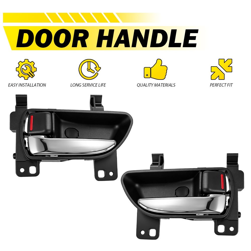 2PCS Interior Door Pull Handle Black Chrome Left Right for Subaru WRX 2015-2021
