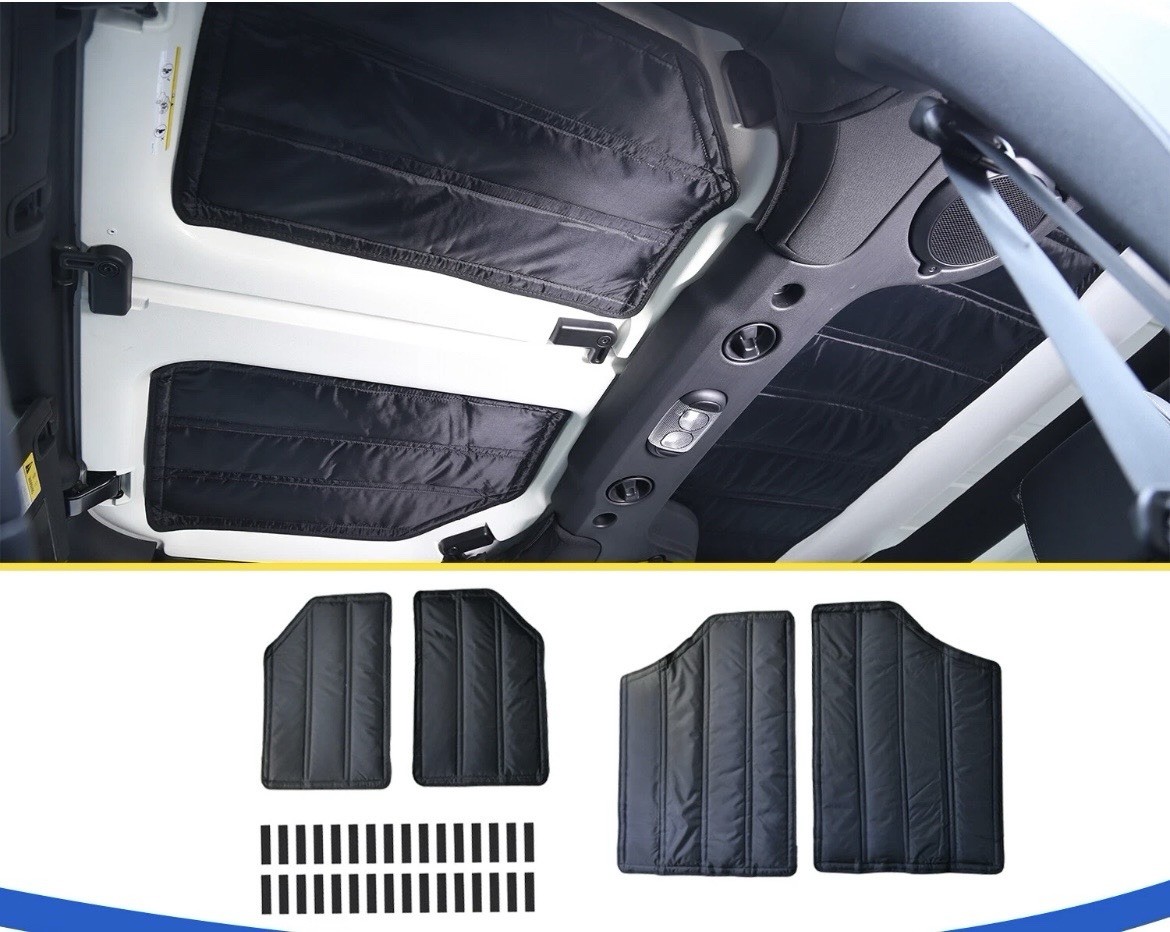 Hardtop Headliner Roof Insulation for 12-17 Jeep Wrangler JK 2-Door Accessories