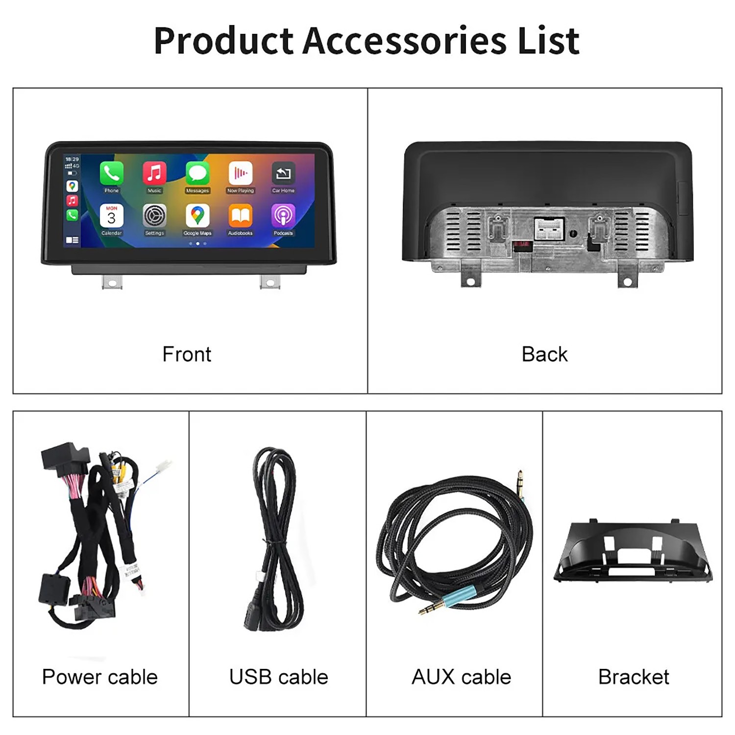 Car TouchScreen For BMW X5 E70 X6 E71 CIC 2011-2013 10.25” Android Auto CarPlay