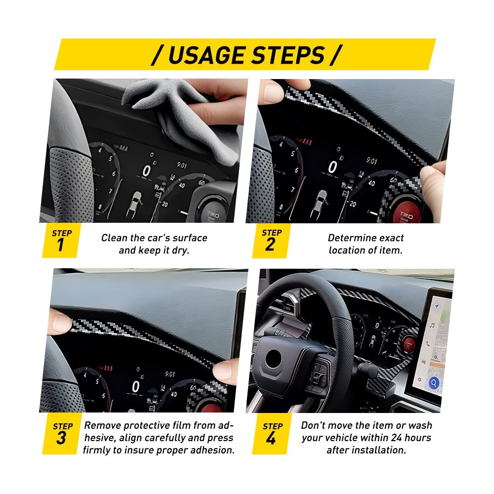 Front Dashboard Panel Frame Trim Cover Bezel For Toyota Tacoma 2024 25 2026 1-5X