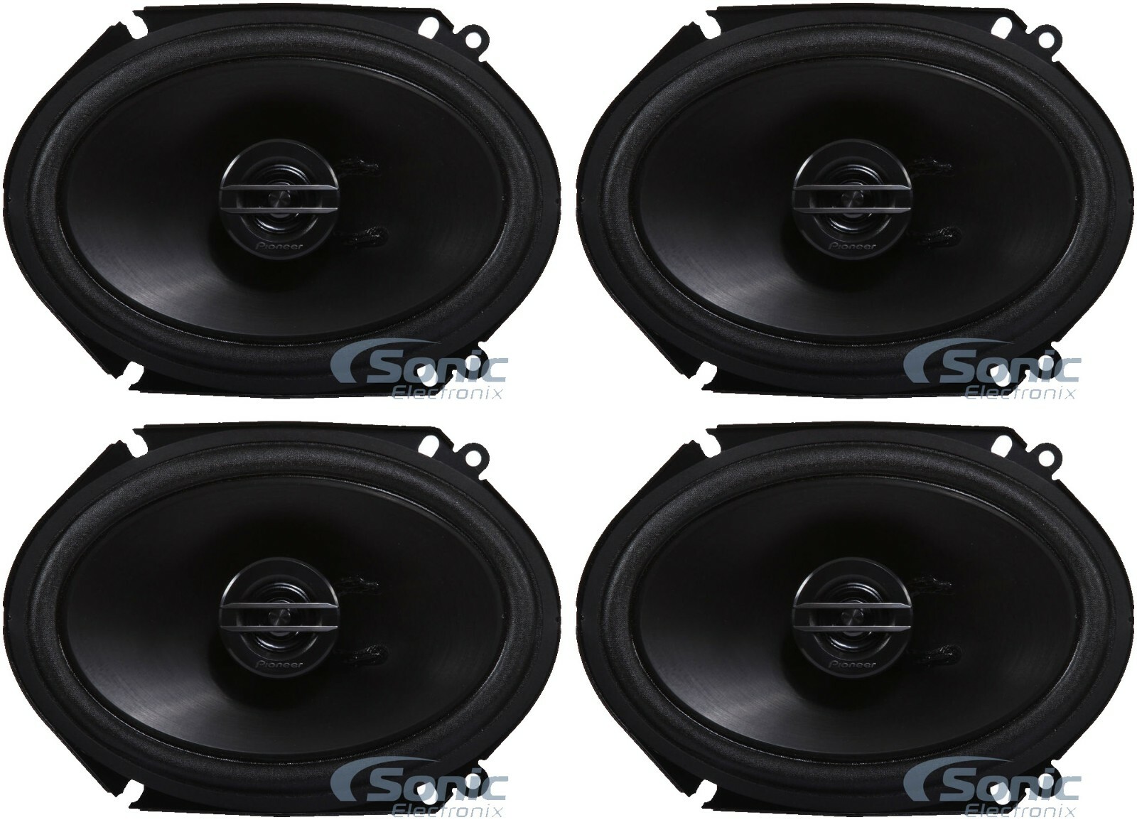 4) Pioneer TS-G6820S 500W Max 6×8″ G-Series 2-Way Coaxial Car Audio Speakers