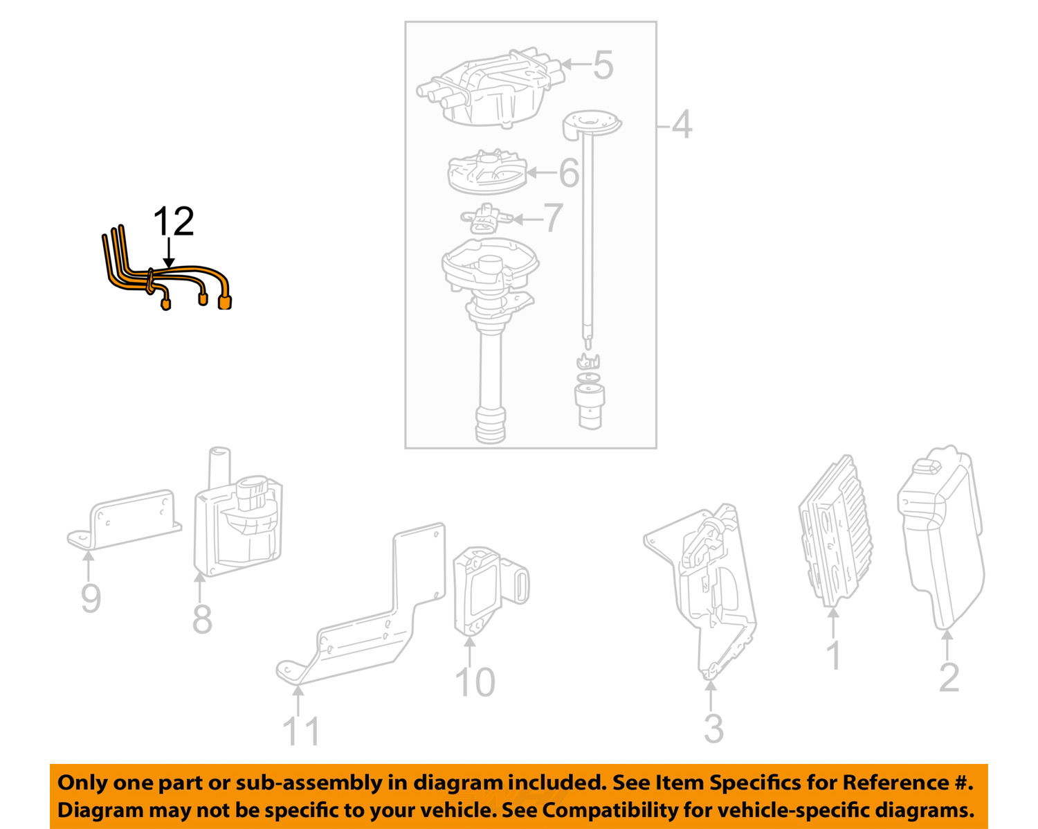 GM OEM Ignition Spark Plug-Wire OR Set-See Image 19351574
