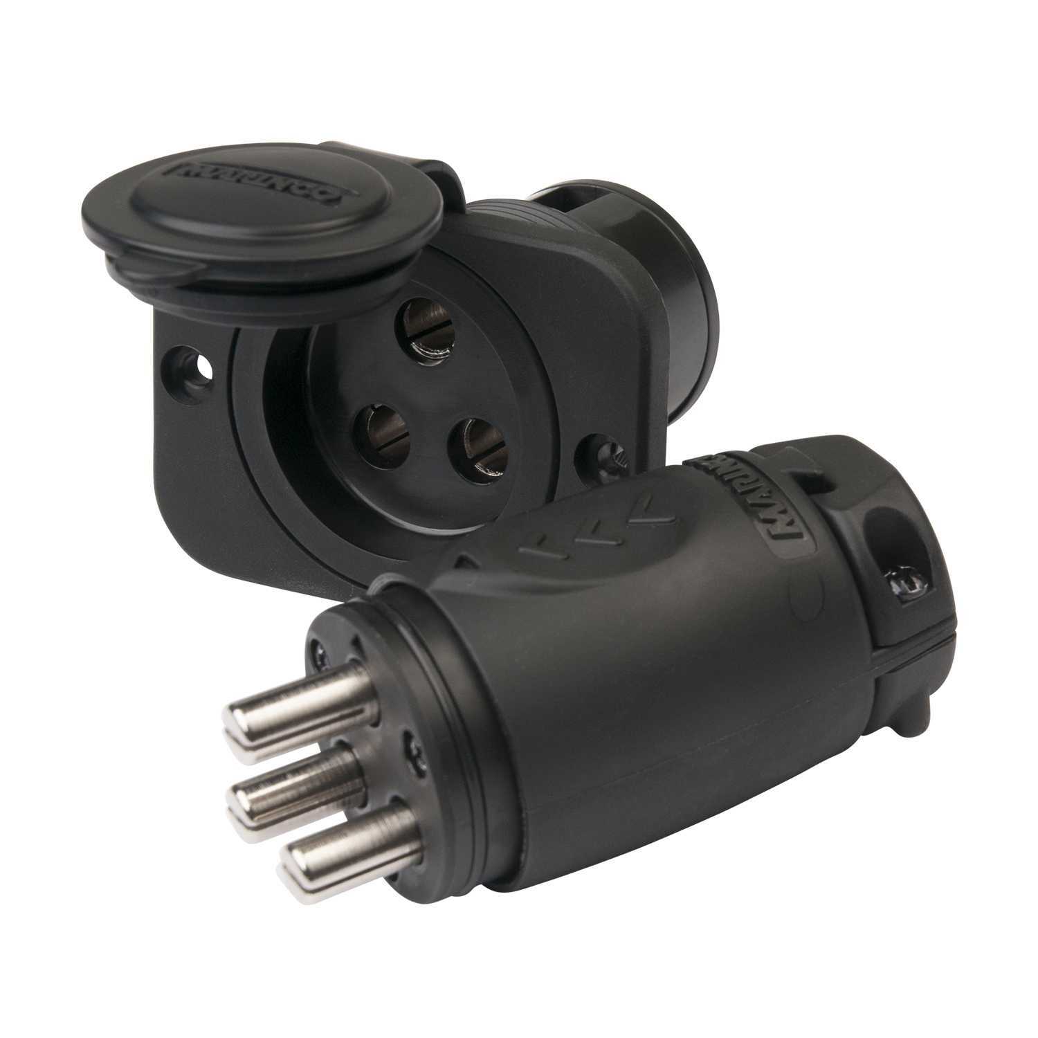 Marinco AFI 12VCPS3 Trolling Motor 3-Wire 70A Plug & Receptacle Combo