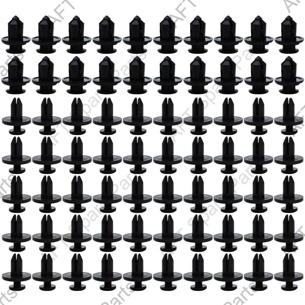 190pcs Car Retainer Auto Fasteners Push Trims Plastic Clips Pin Rivet Bumper Kit