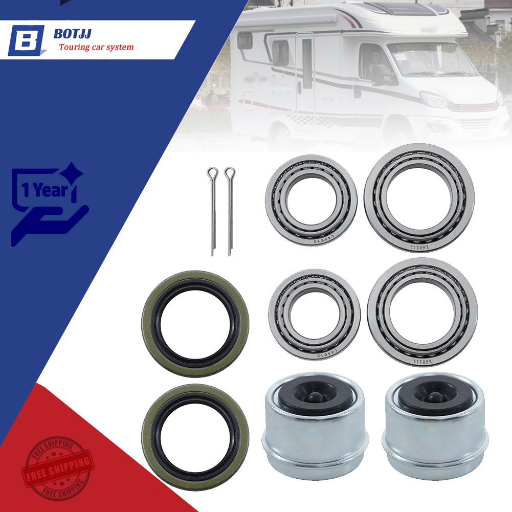 Trailer Bearing Kit L44649 For 1-3/8″ to 1-1/16″ 3500Lbs Trailer Axle 8pcs/set