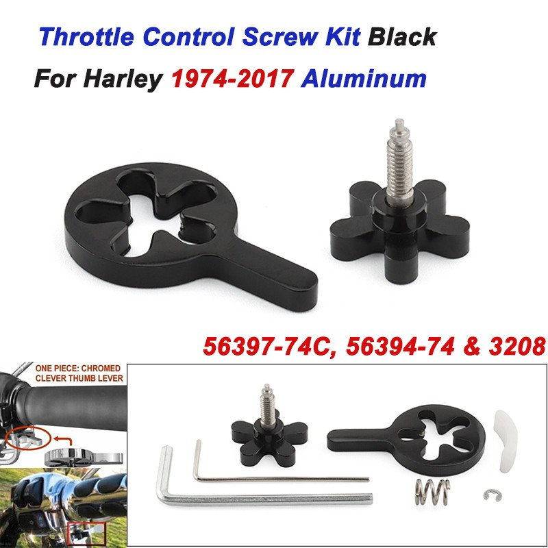 Throttle Control Thumb Tension Screw Kit For Harley Touring Sportster 74-17