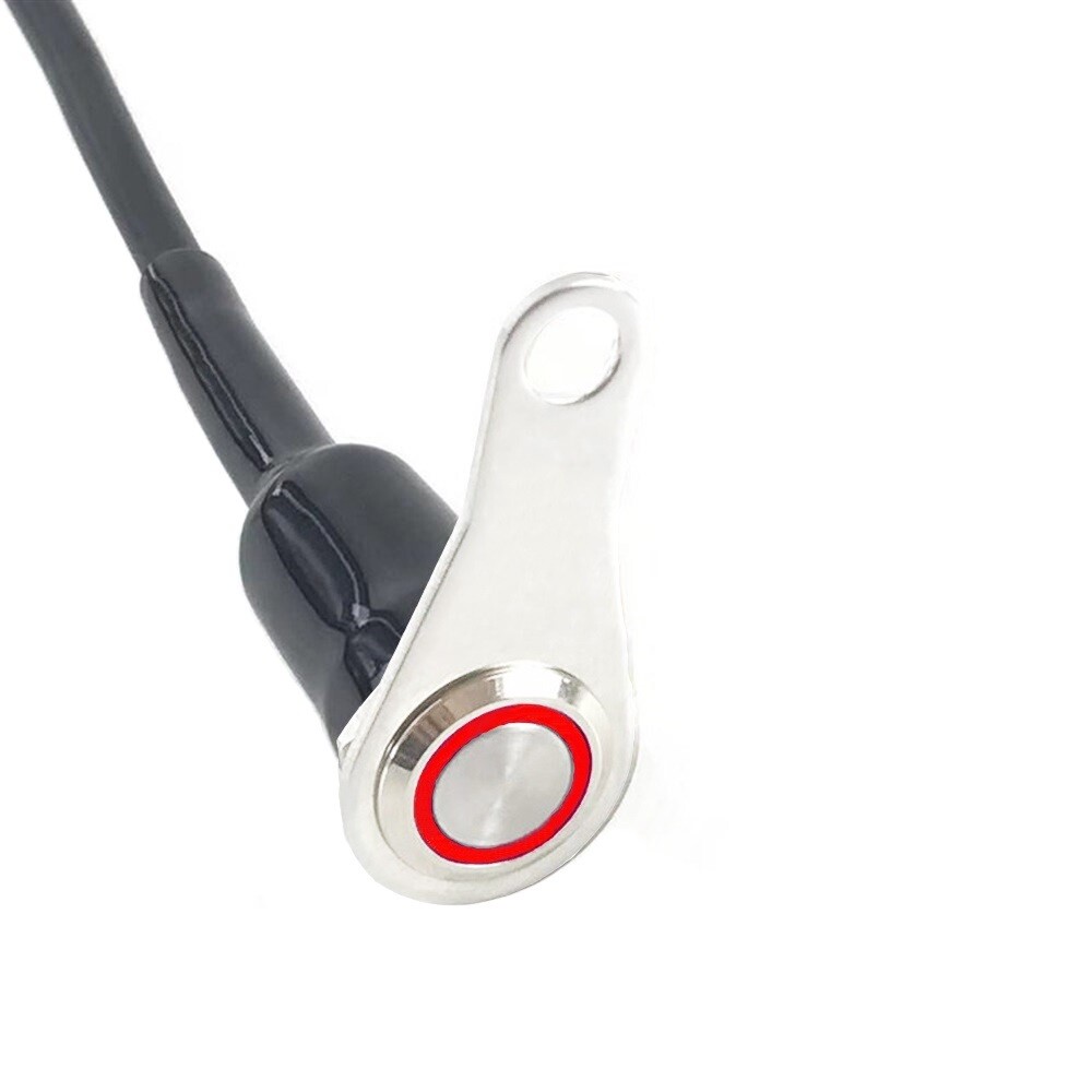 7/8″ Stainless steel bracket Motorcycle Switch Horn Push Button (RED-Momentary)