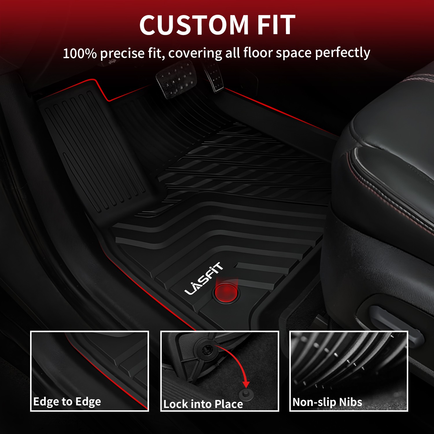 Floor Mats for Chevy Traverse 2018-2023 / Traverse Limited 2024 7-Seats Liners