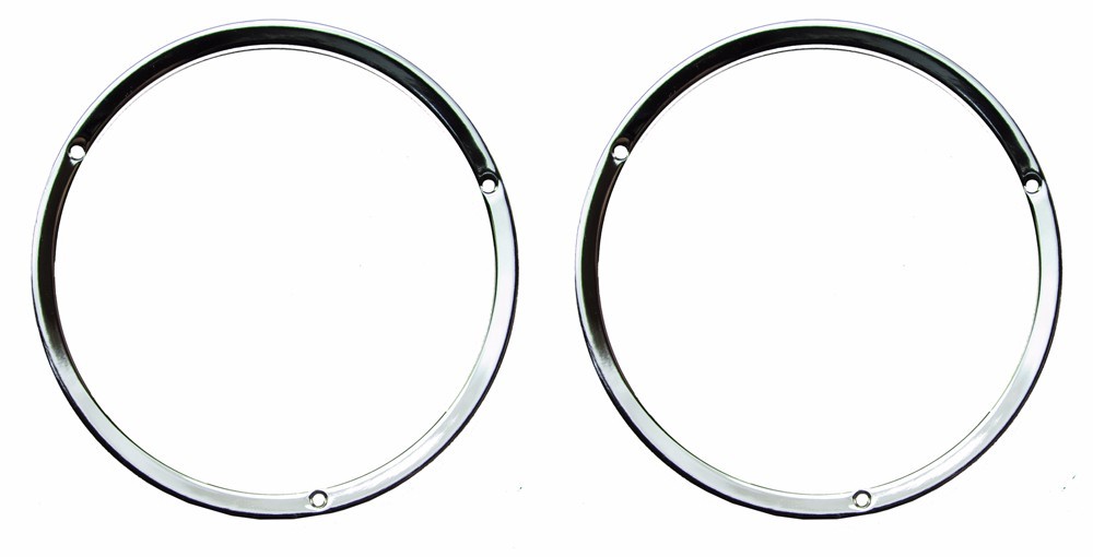 NEW 1967 – 1968 Ford Mustang Headlight Door Ring, Bezel Chrome Pair