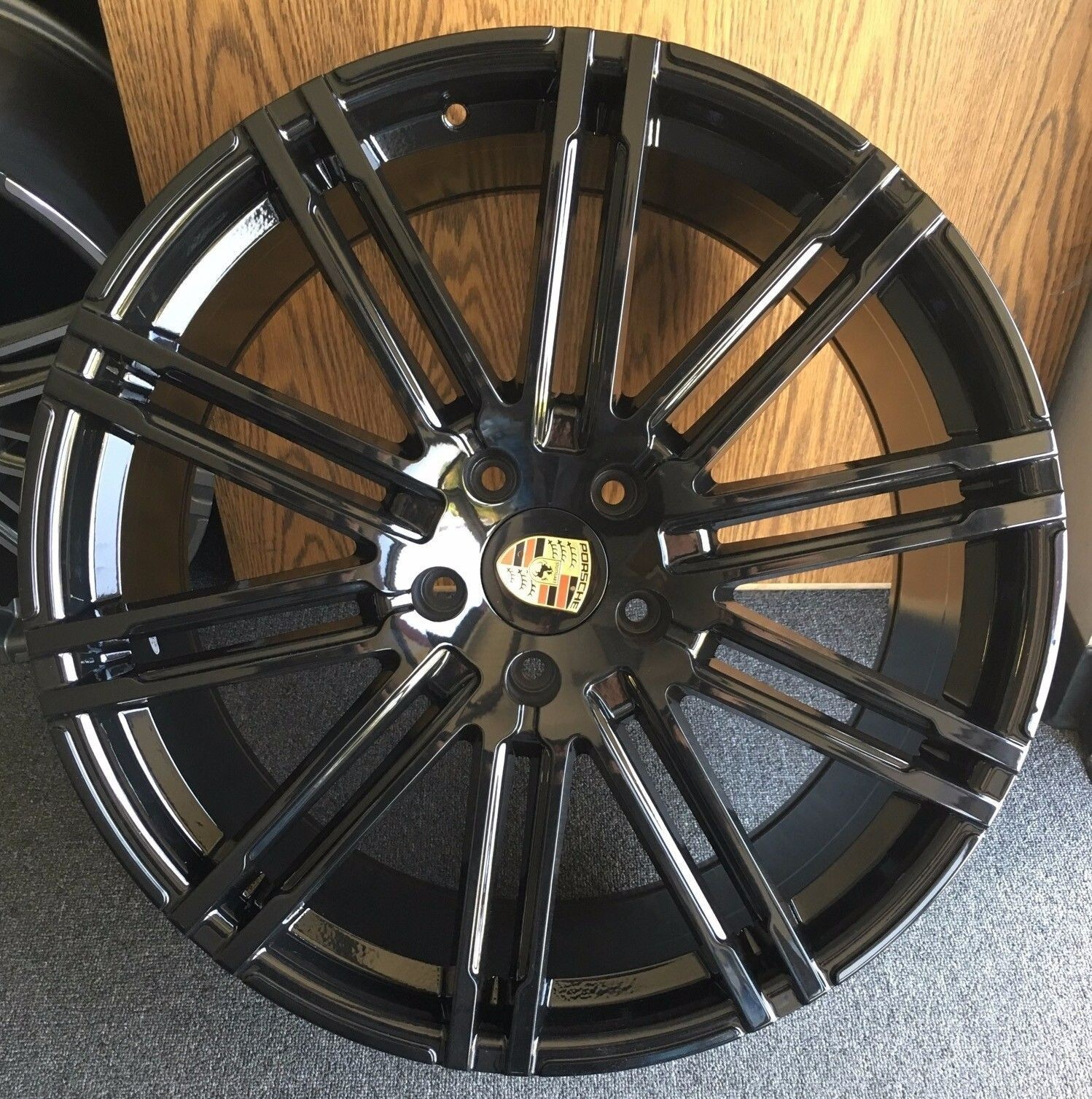22” inch (1) Wheel fit Cayenne Porsche Gloss Black 22X10 Rim Touareg Panamera