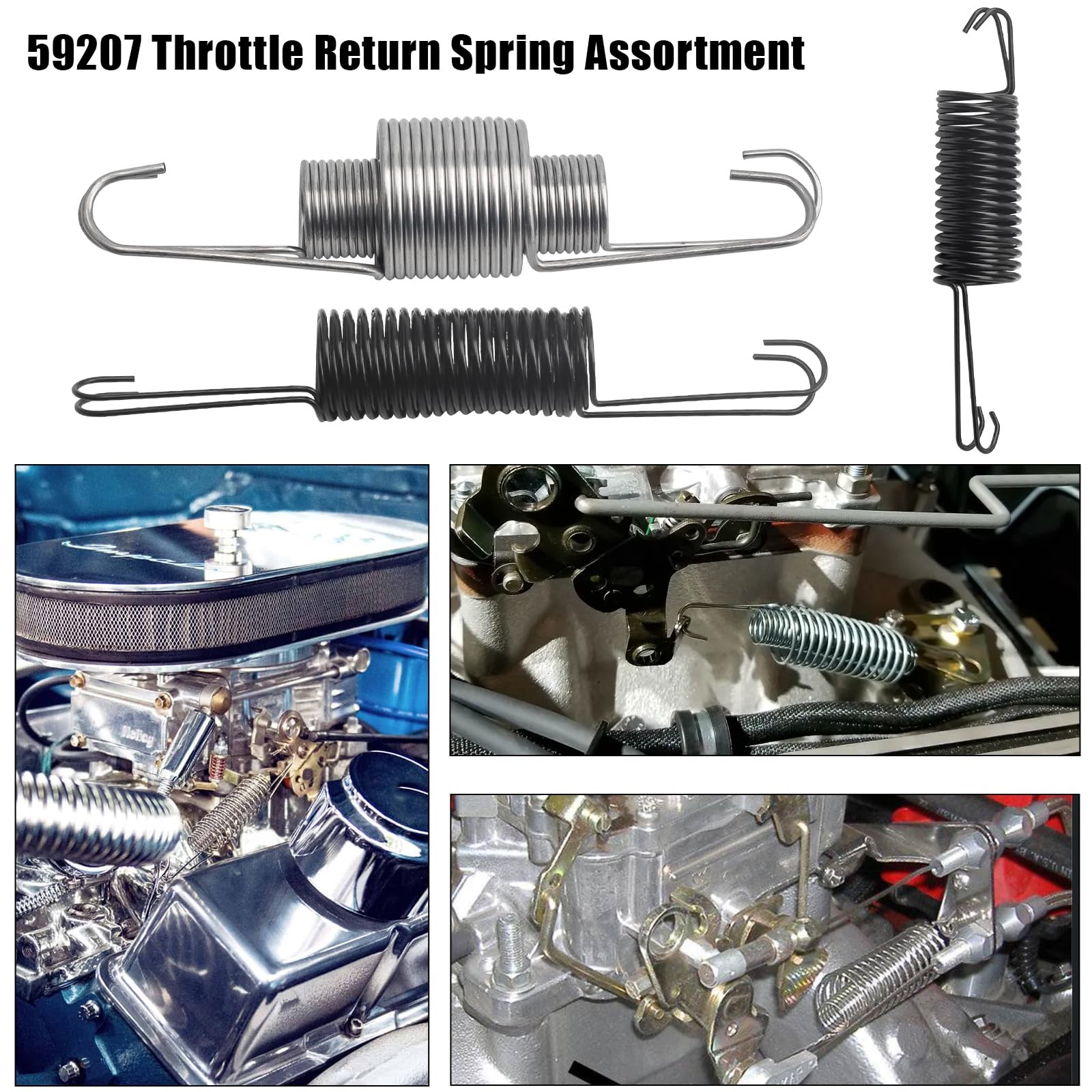 59207 Throttle Return Spring Assortment, Universal Carburetor Return Dual Spring