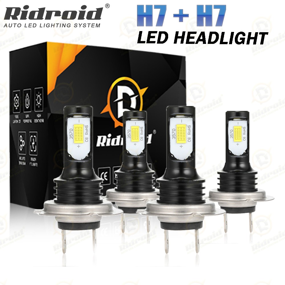 For Volkswagen VW Jetta 2006-2019 6000K LED Headlight Light Bulbs High Low Beam