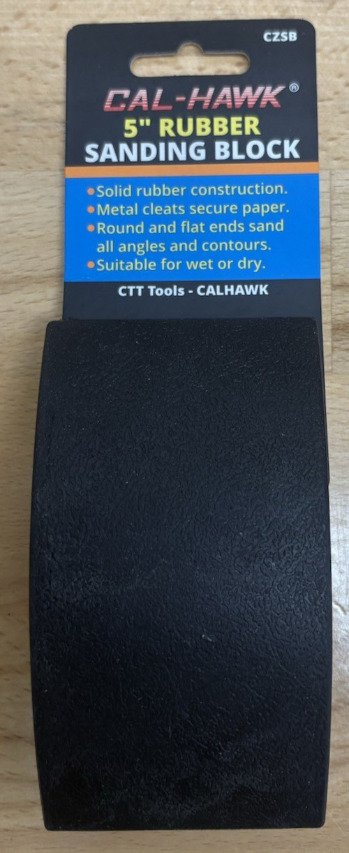 5″ Rubber Sanding Block. Wet or Dry Sanding. 2.5′ Wide.
