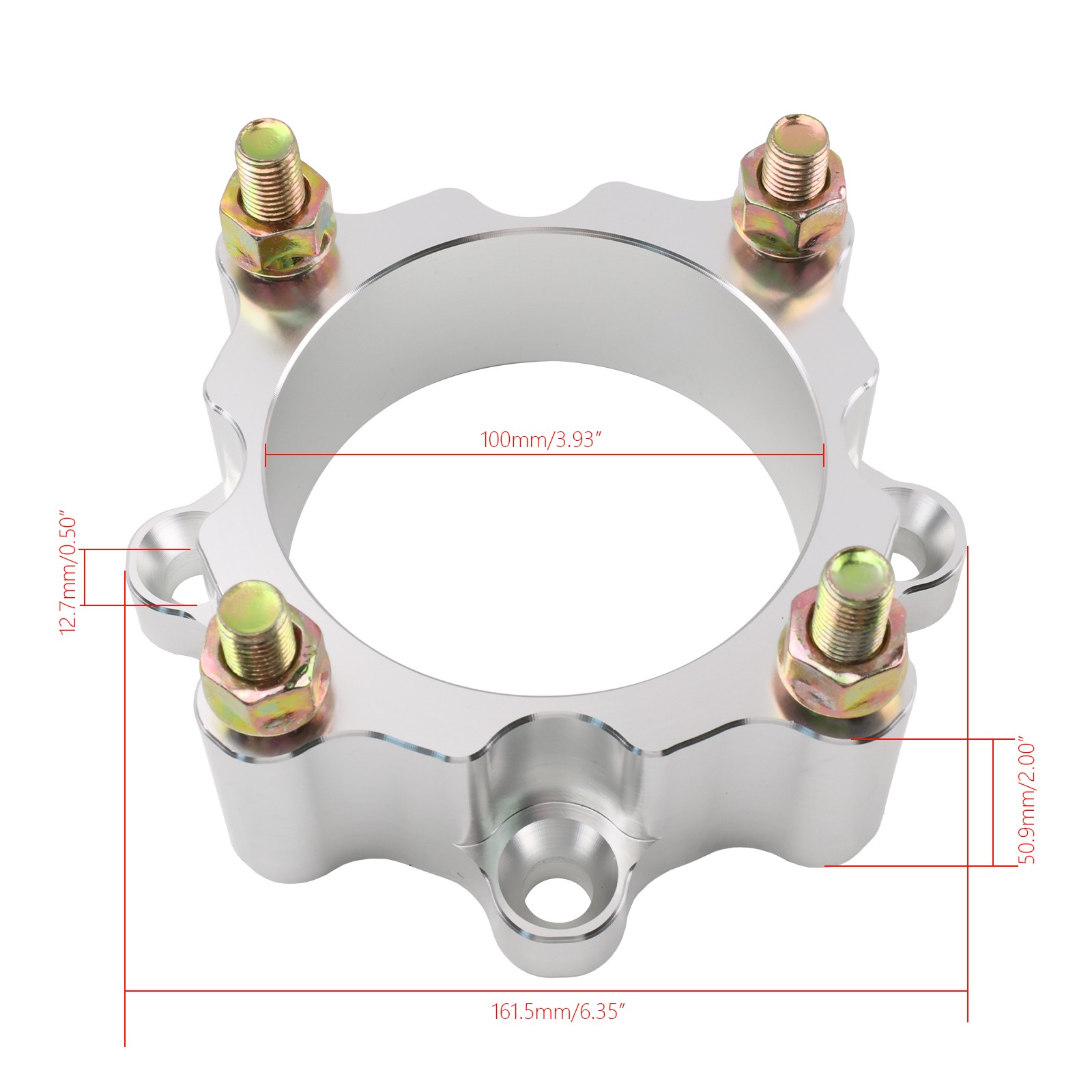 4PC 2″ Wheel Spacers with 4/137 Bolts and 12mm studs fit for Can Am X3 all years