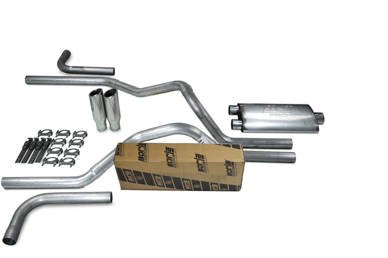 Chevy GMC 1500 88-95 2.5″ Dual Exhaust Kits Borla Pro XS Clamp Tip Side