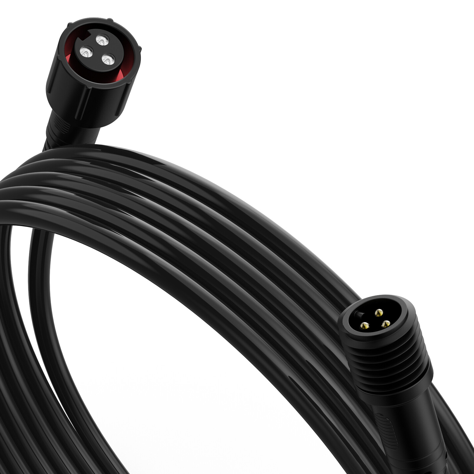 MICTUNING 6.56FT 3-Pin Extension Wire Cable Cord for C2,W1,V1 RGB+IC Rock Lights