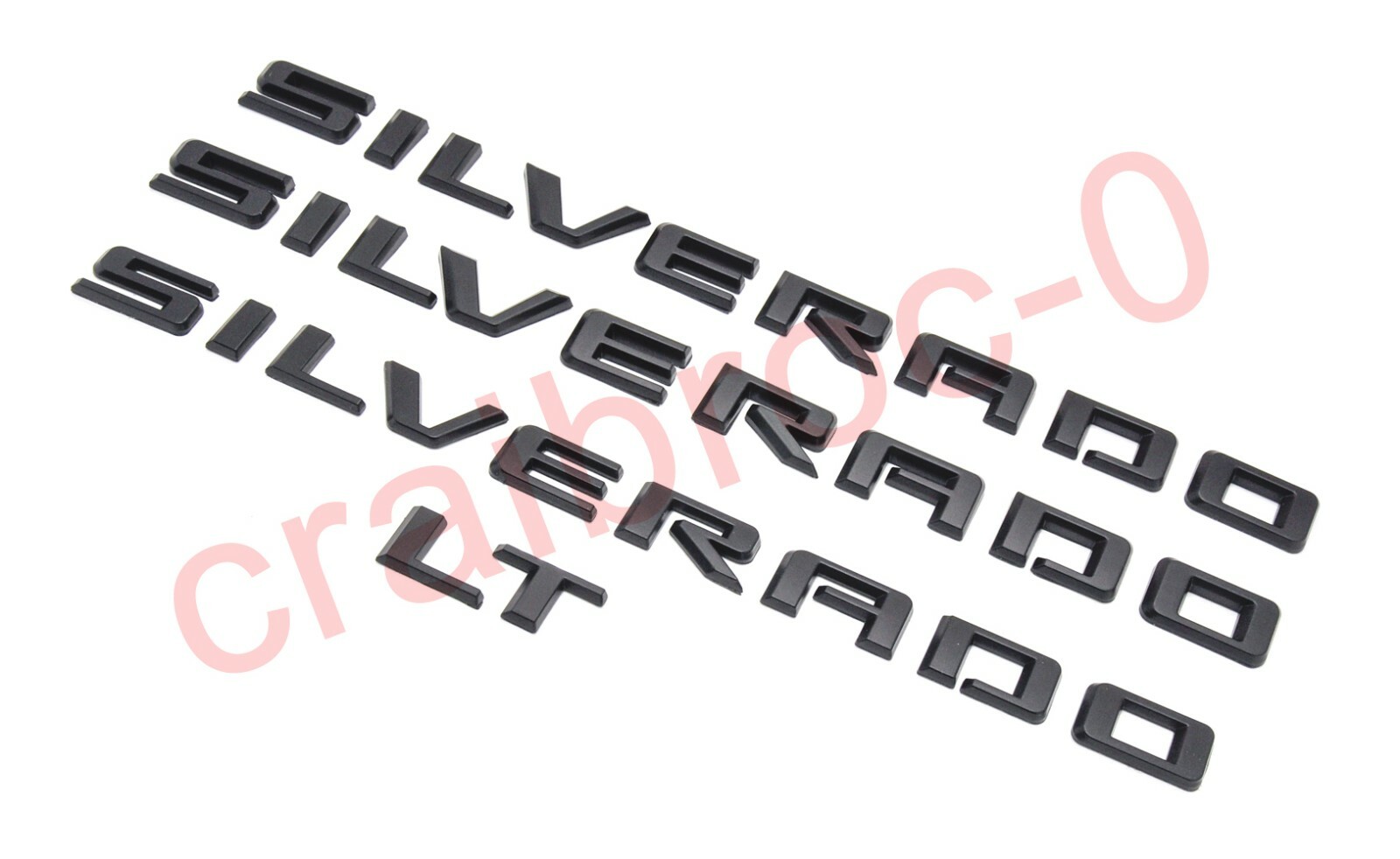 Black 2019-2023 Chevrolet Silverado LT Emblem Badge Nameplate Letters kit OEM