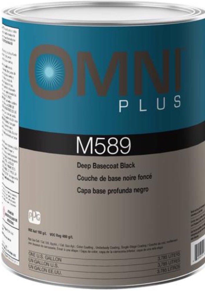 M589 PPG Refinish Omni 1 Gallon Deep Basecoat Black Paint Tint/Toner