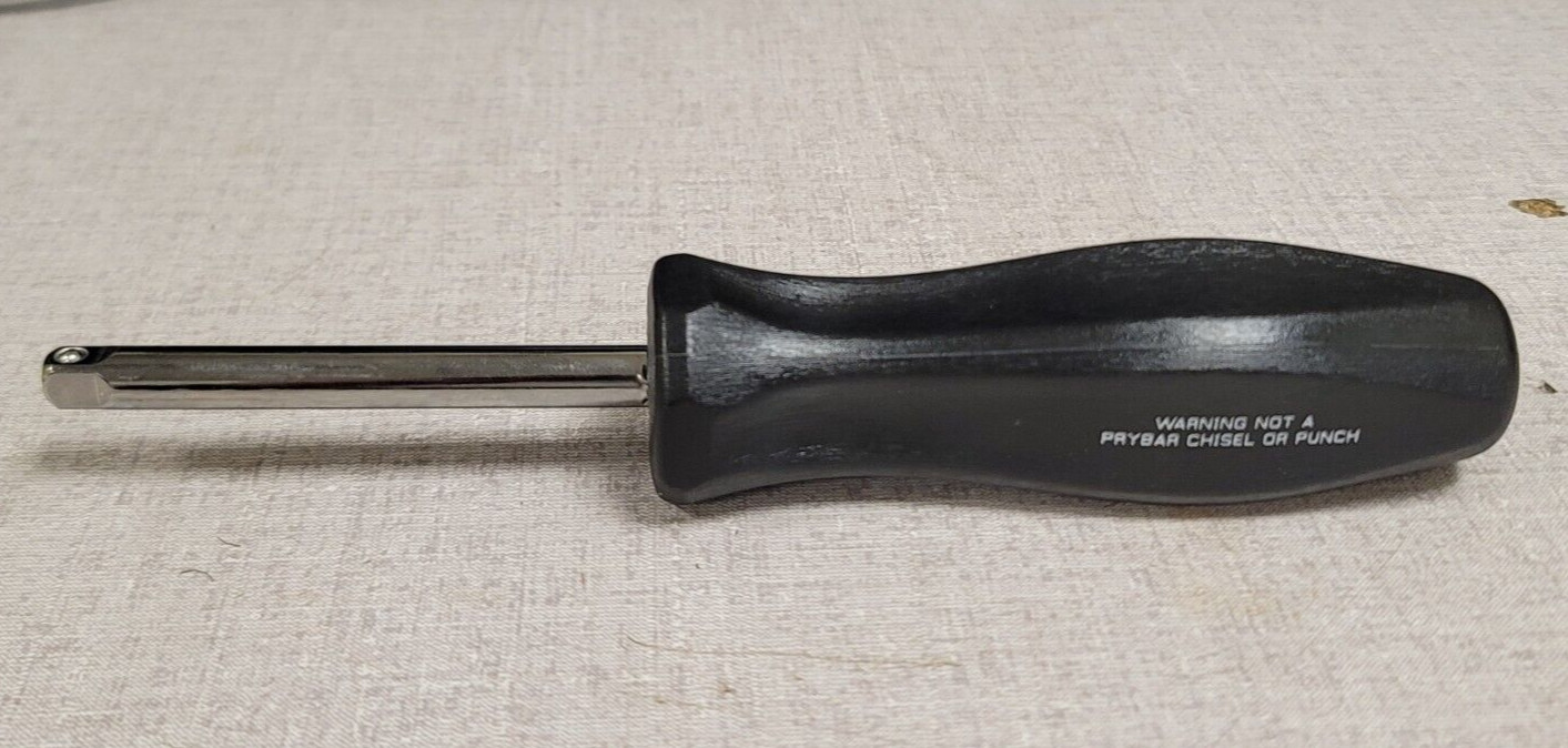 Snap-On 1/4″ drive Nut Driver Spanner 7-1/4″ Black Hard Handle Standard Shank