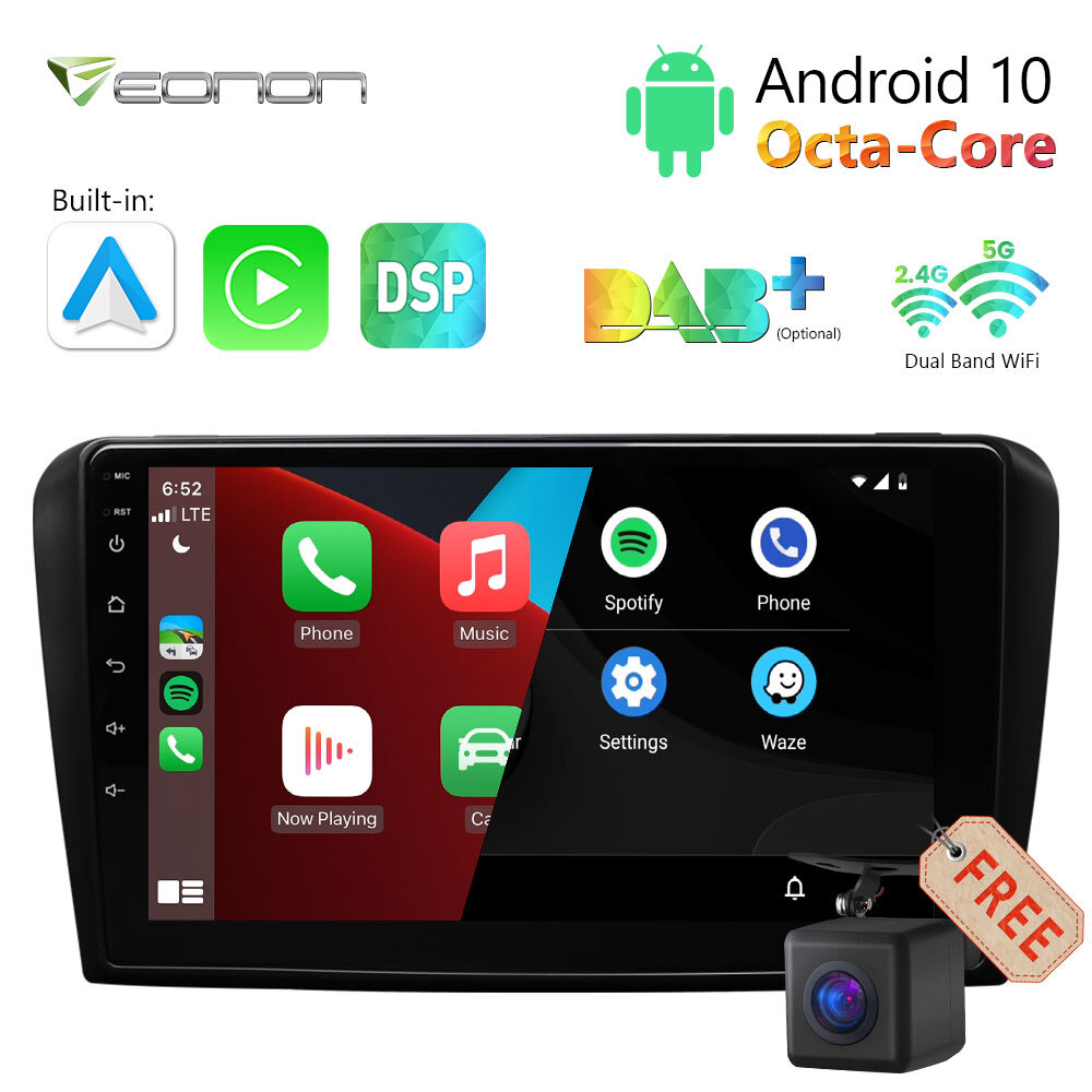 CAM+Q51SE 8-Core Android Auto 10 Car Play Head Unit GPS Touch Screen For Mazda 3