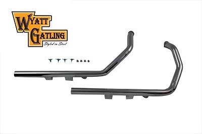 Wyatt Gatling Exhaust Drag Pipe Set Straight Cut Ends fits Harley Davidson