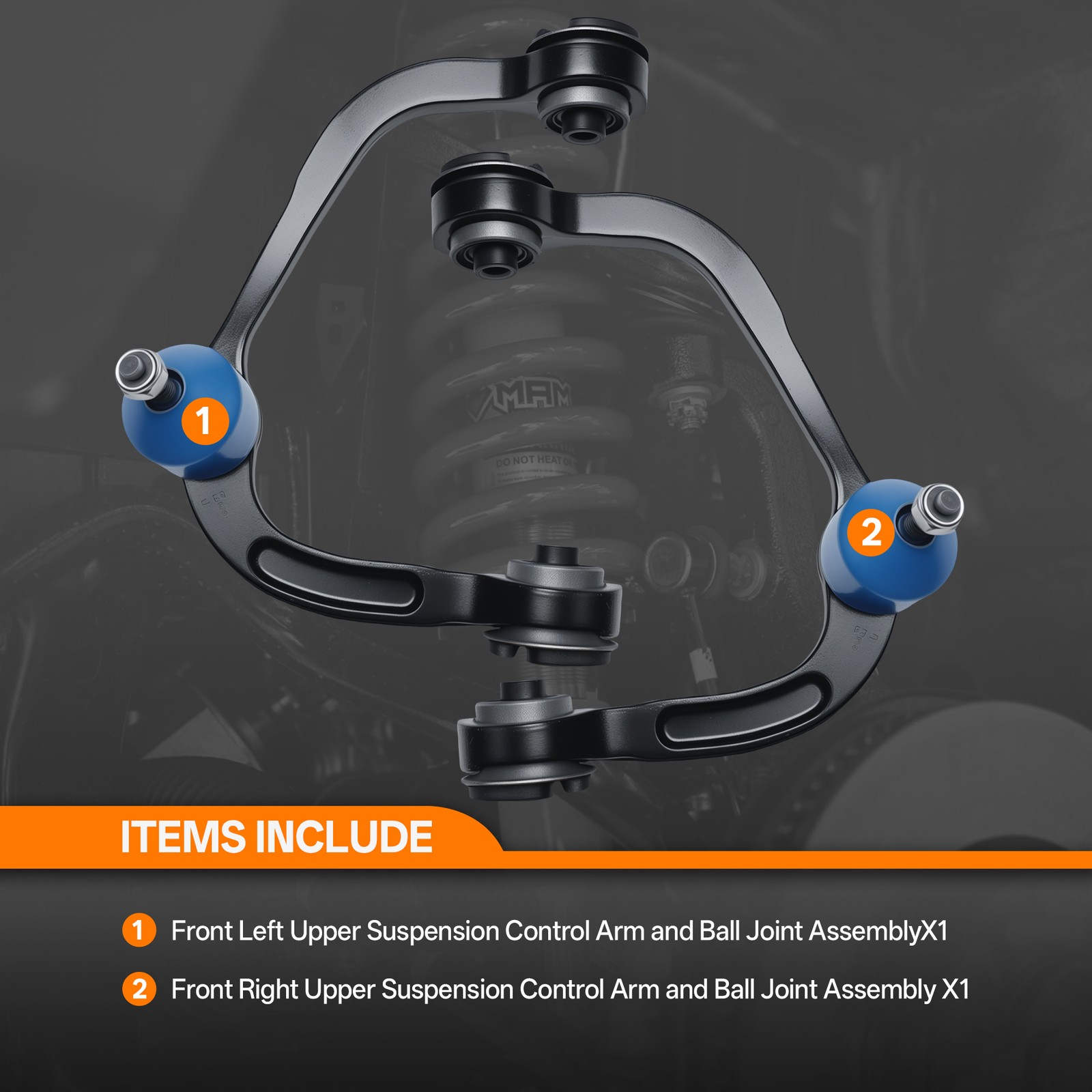 2PCS Front Upper Control Arm w/Ball Joint Kit For Ford F-150 Expedition